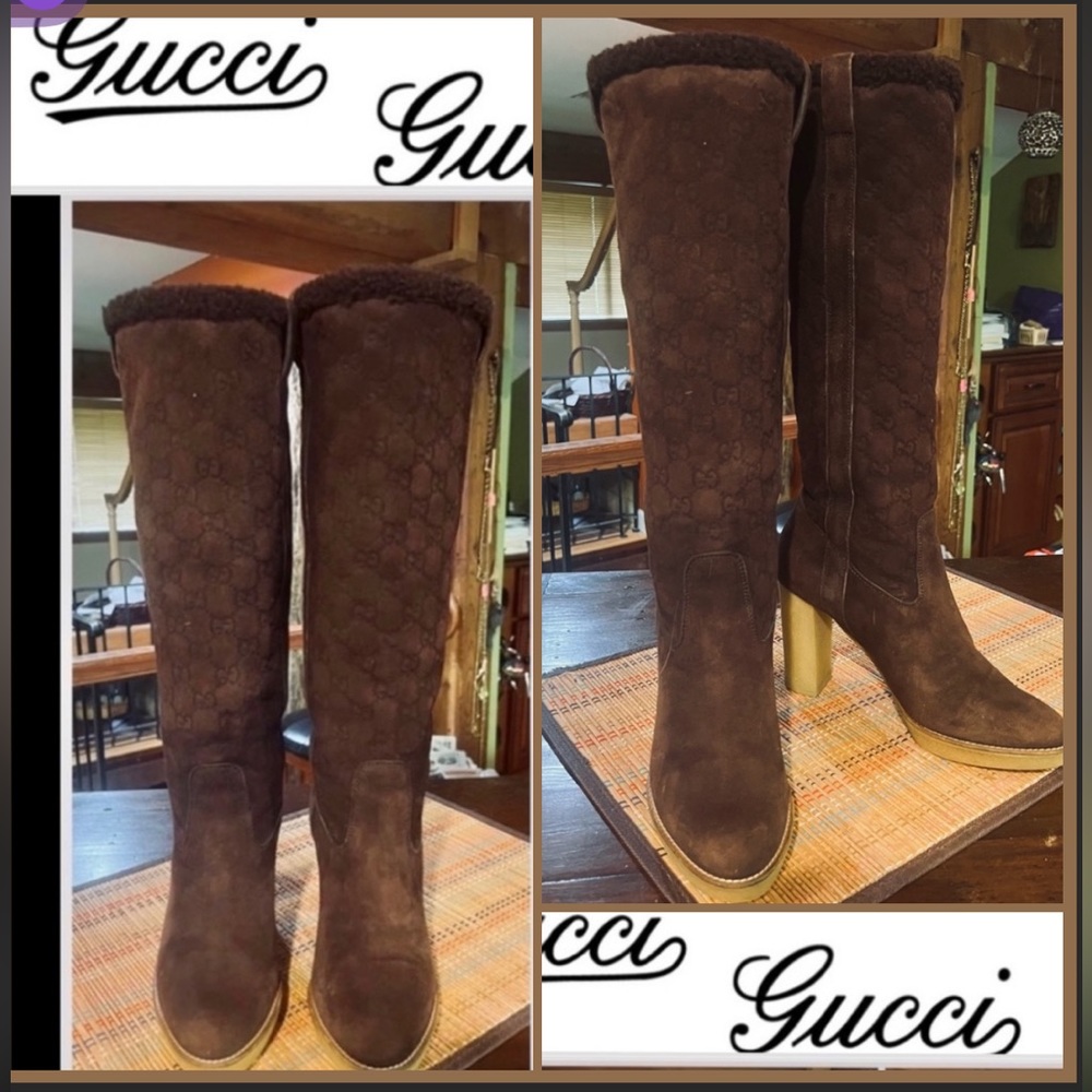 Gucci Monogram ON BIG TREND in 24❗️💥💥Rare GorG Design 💥EUC Size 6 RETAIL $1500